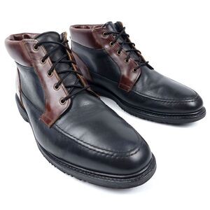 Allen Edmonds Old Money Cascade Two Tone Leather Boots Dress Shoe 11 Black Brown